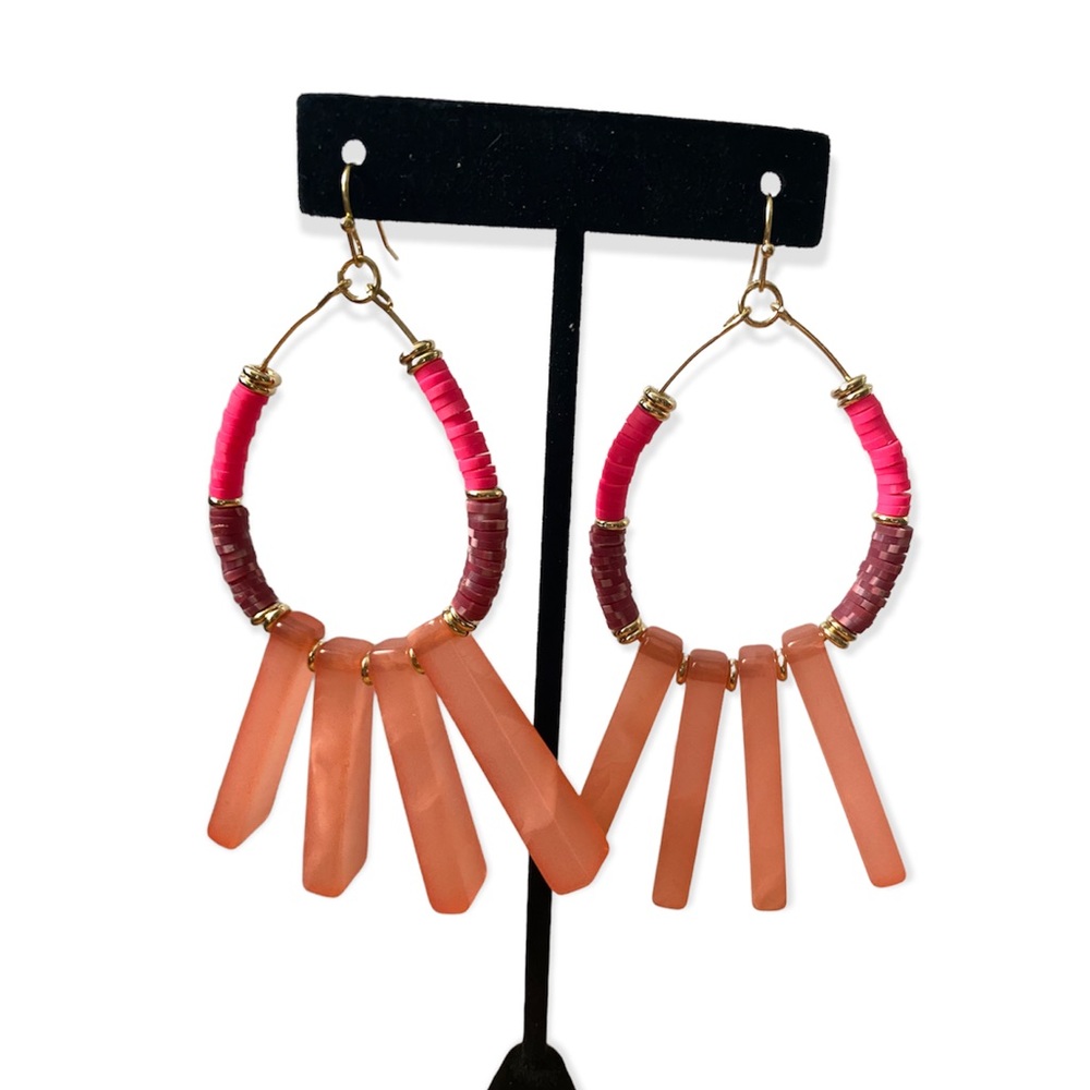 2/$50 MIX AND MATCH JEWELRY BUNDLE ANNA AND AVA PINK DANGLE EARRINGS